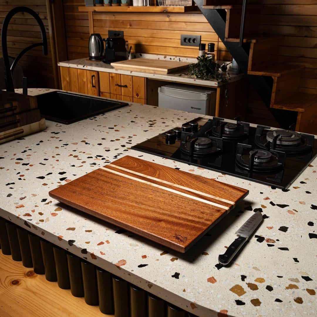 Striped Sapele Cutting Board