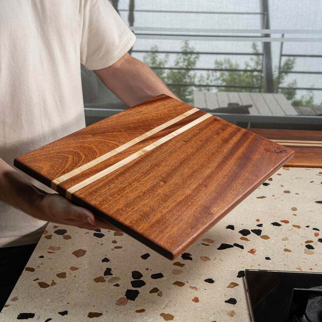 Striped Sapele Cutting Board